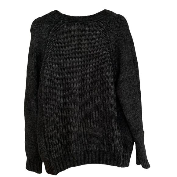 Hugo Boss Men's Charcoal Chevron Cable Knit Sweater Eclectic Grandpa XXL - Picture 2 of 7